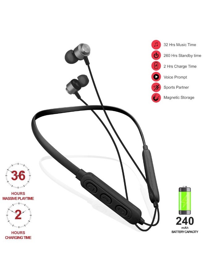 Hitage Wireless Bluetooth Neckband Sports Headset - Image 2